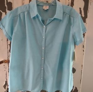 ST JOHN'S BAY, PXL, Lt Turquoise, NWT, $32 retail